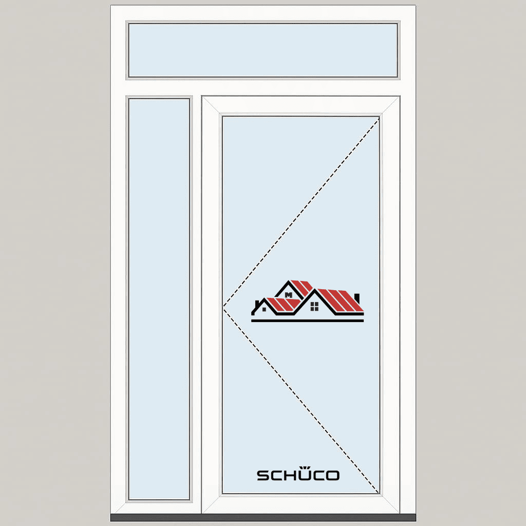 Deur - met boven- en zijlicht