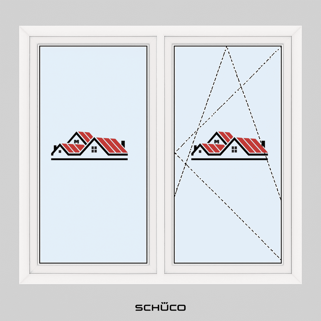 Draaikiep - 2 panelen (1 vast, 1 draaikiep)